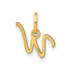 14KY Upper case Letter W Initial Charm