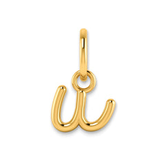 14KY Lower case Letter U Initial Charm