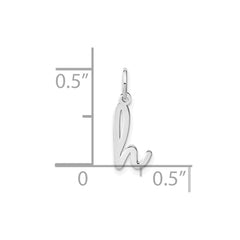 14KW Lower case Letter H Initial Charm