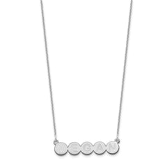 10k White Gold 5 Letter Bubble Necklace