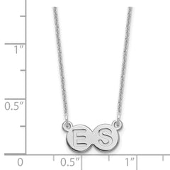 14k White Gold 2 Letter Bubble Necklace