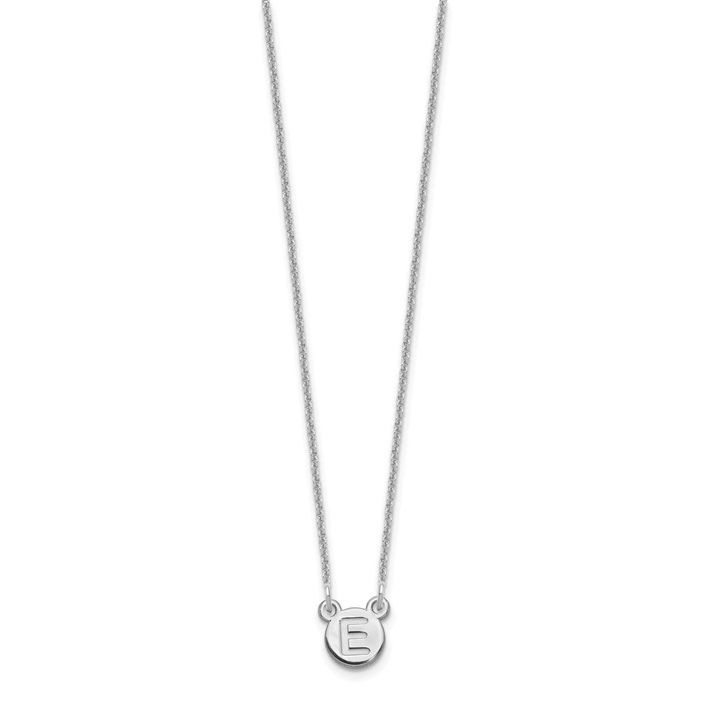 10k White Gold 1 Letter Bubble Necklace