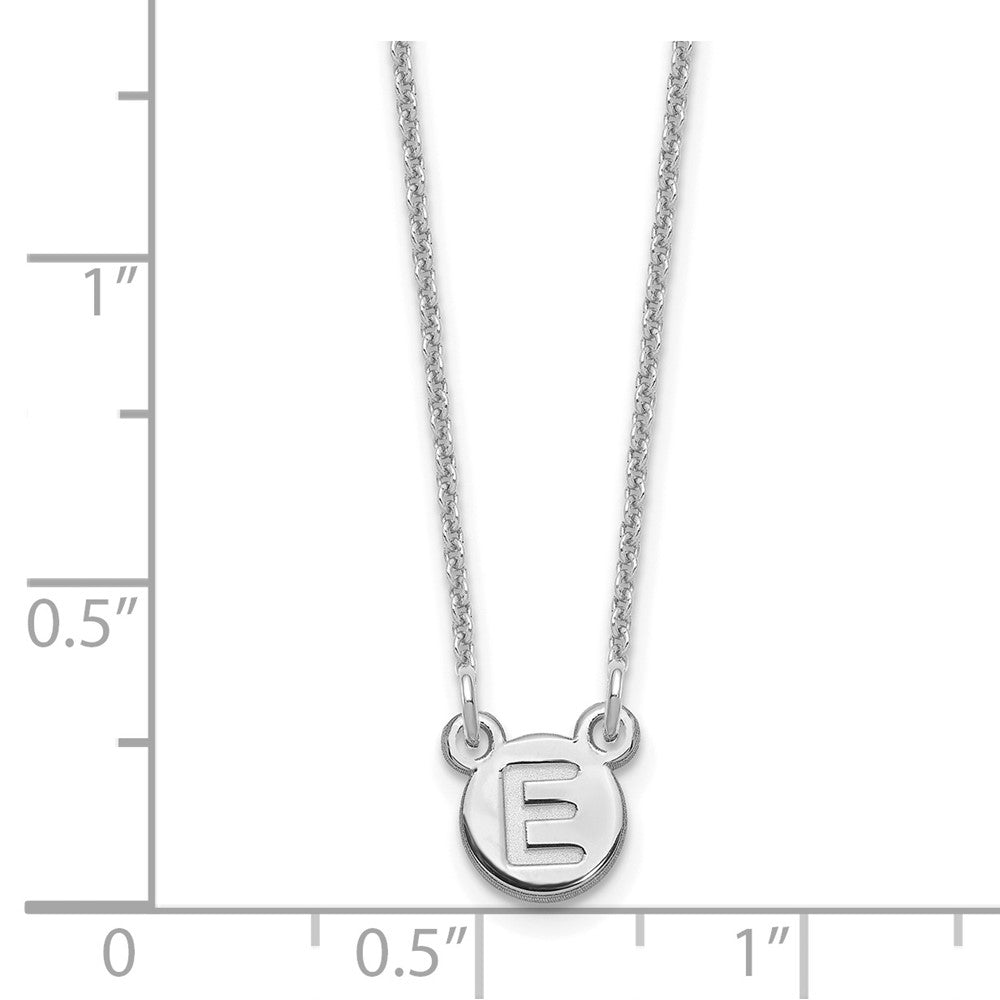 14k White Gold 1 Letter Bubble Necklace