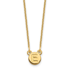 14k Yellow Gold 1 Letter Bubble Necklace