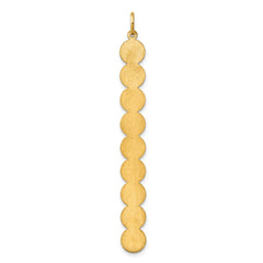 14k Yellow Gold 9 Letter Bubble Pendant