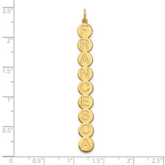 14k Yellow Gold 9 Letter Bubble Pendant