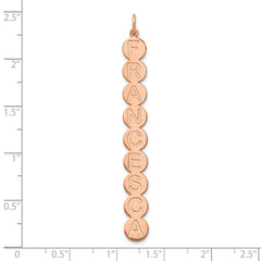 14k Rose Gold 9 Letter Bubble Pendant