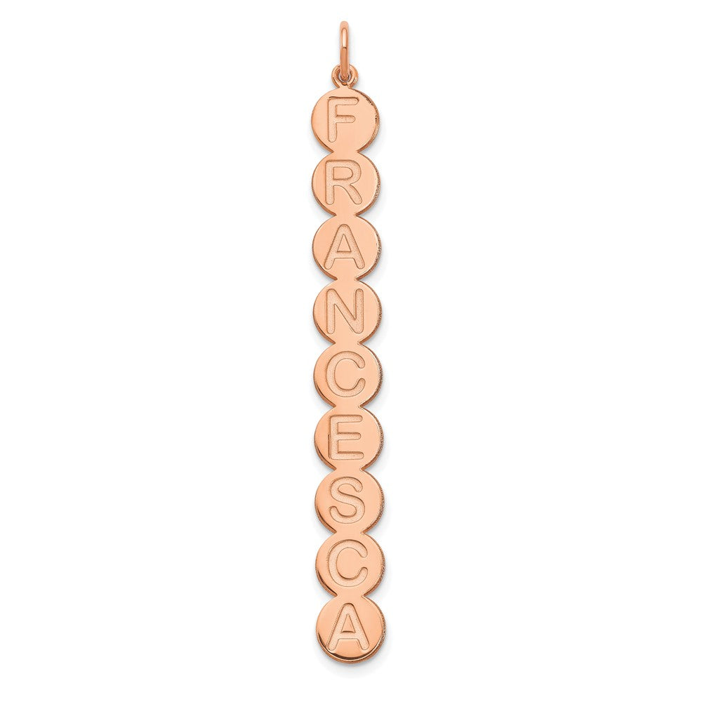 10k Rose Gold 9 Letter Bubble Pendant