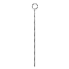 14k White Gold 9 Letter Bubble Pendant