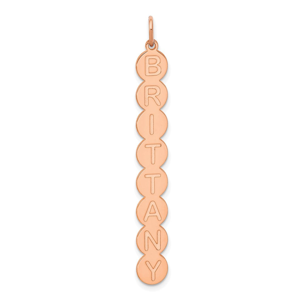 10k Rose Gold 8 Letter Bubble Pendant