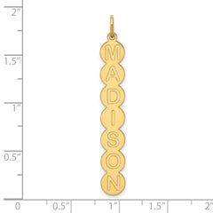 14k Yellow Gold 7 Letter Bubble Pendant