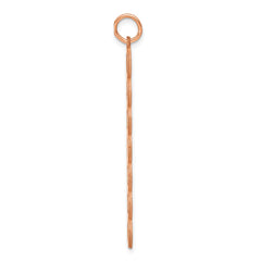 14k Rose Gold 7 Letter Bubble Pendant