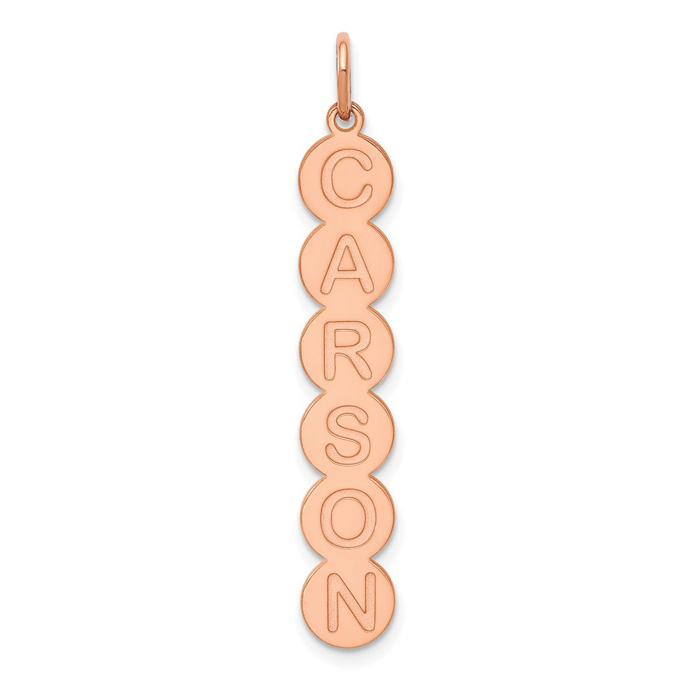14k Rose Gold 6 Letter Bubble Pendant