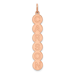 14k Rose Gold 6 Letter Bubble Pendant