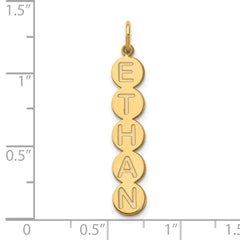14k Yellow Gold  5 Letter Bubble Pendant