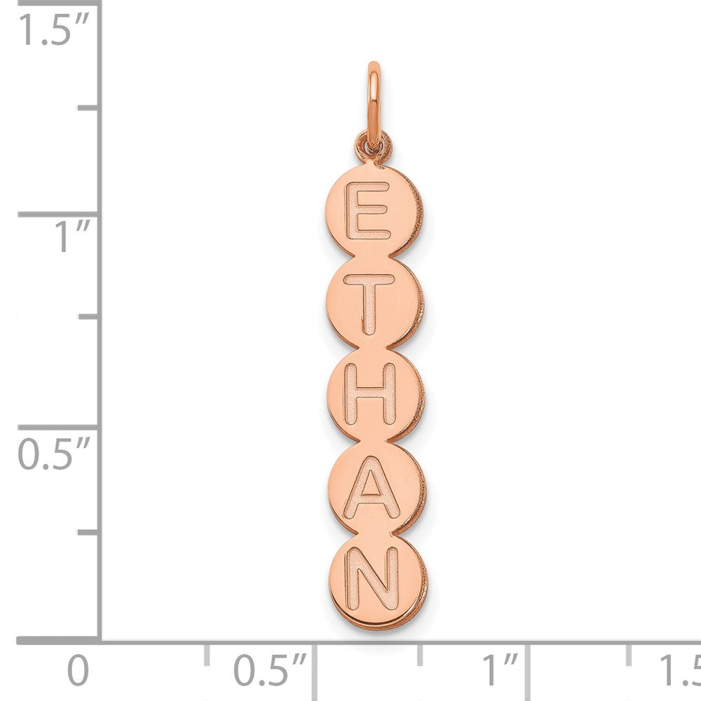 10k Rose Gold 5 Letter Bubble Pendant