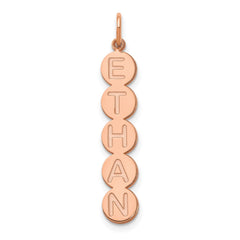 14k Rose Gold 5 Letter Bubble Pendant