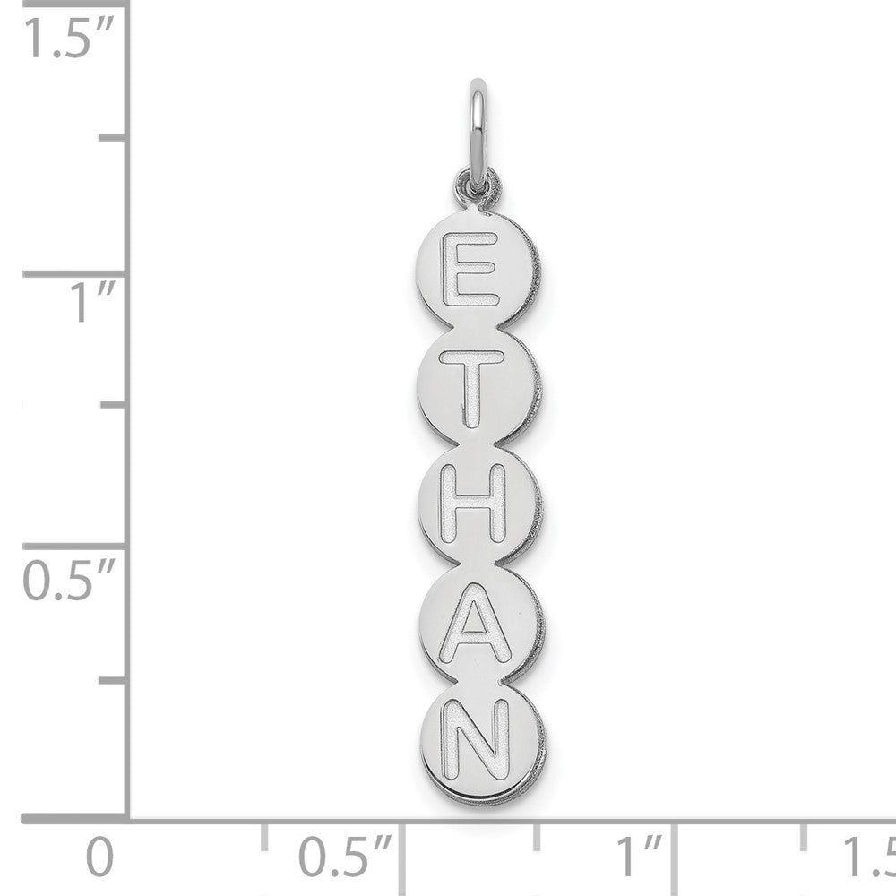 10k White Gold 5 Letter Bubble Pendant