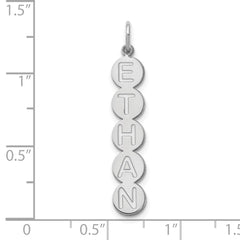 10k White Gold 5 Letter Bubble Pendant