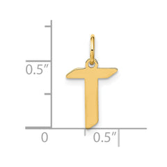 14KY Letter T Initial Pendant
