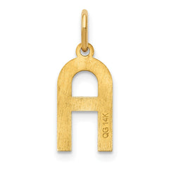 14ky Letter A Initial Pendant