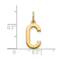 14ky Letter C Initial Pendant