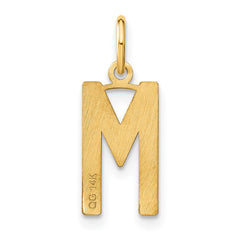 14ky Letter M Initial Pendant