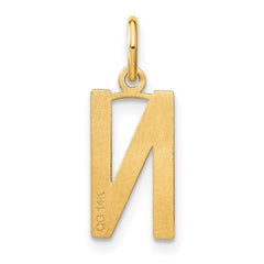 14ky Letter N Initial Pendant - 2