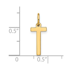 14ky Letter T Initial Pendant