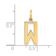 14ky Letter W Initial Pendant - 2