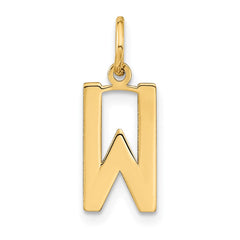 14ky Letter W Initial Pendant - 2