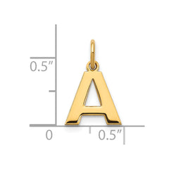 14ky Letter A Initial Pendant - 2
