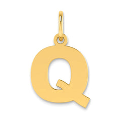 14ky Letter Q Initial Pendant - 2