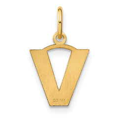14ky Letter V Initial Pendant - 2