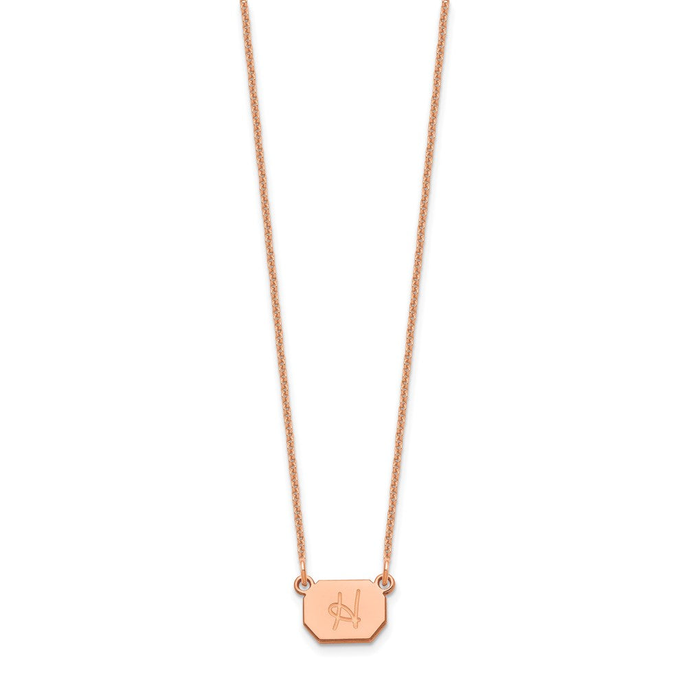 14k Rose Gold Initial Necklace