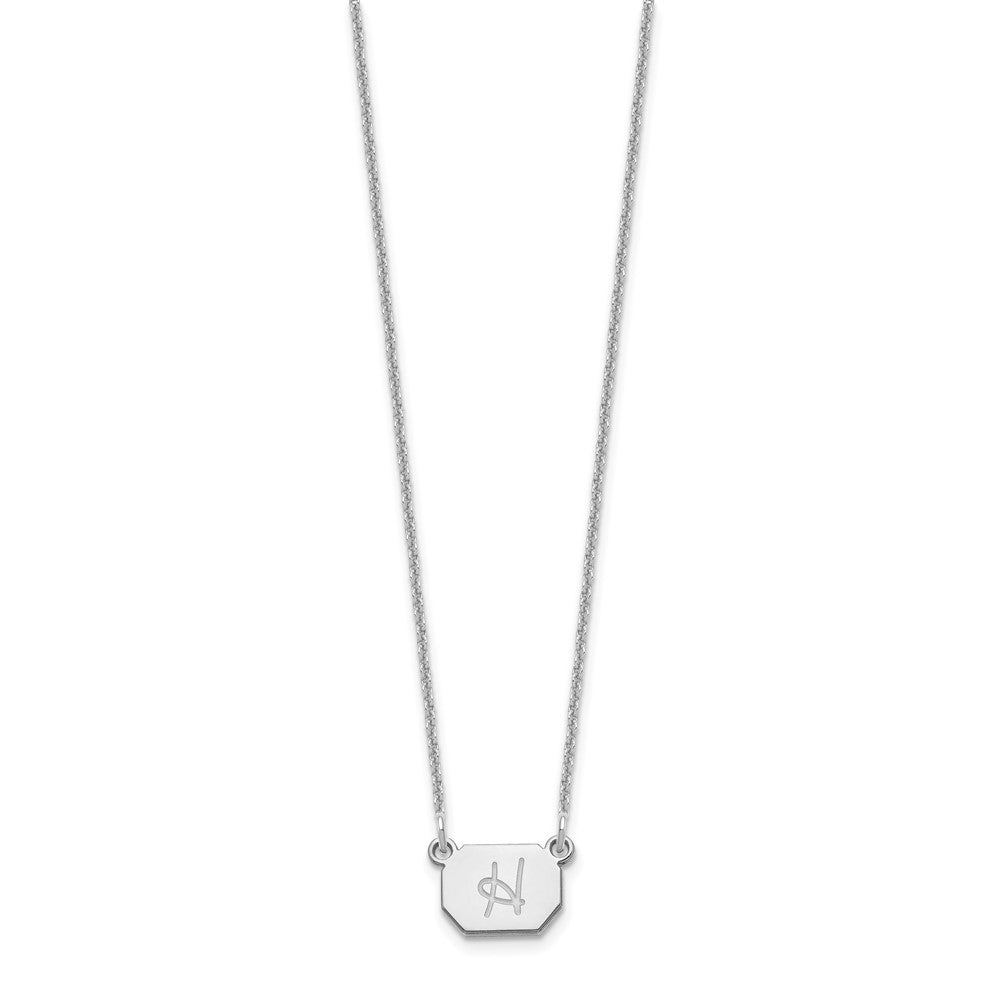 10k White Gold Initial Necklace