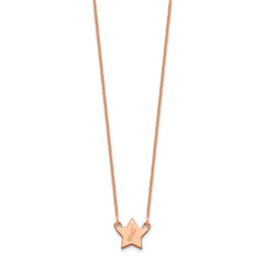 14k Rose Gold Initial Star Necklace