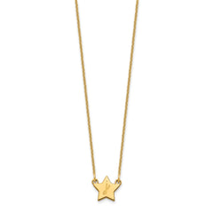 14k Yellow Gold Initial Star Necklace