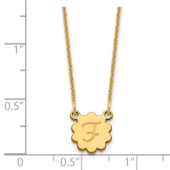 14KY Initial Flower Necklace