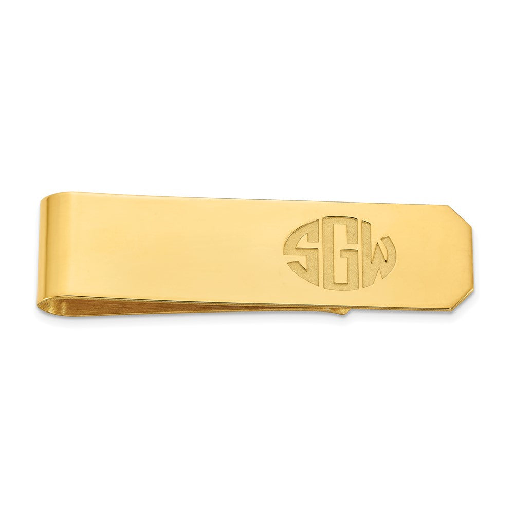 14KY Recessed Letters Monogram Money Clip