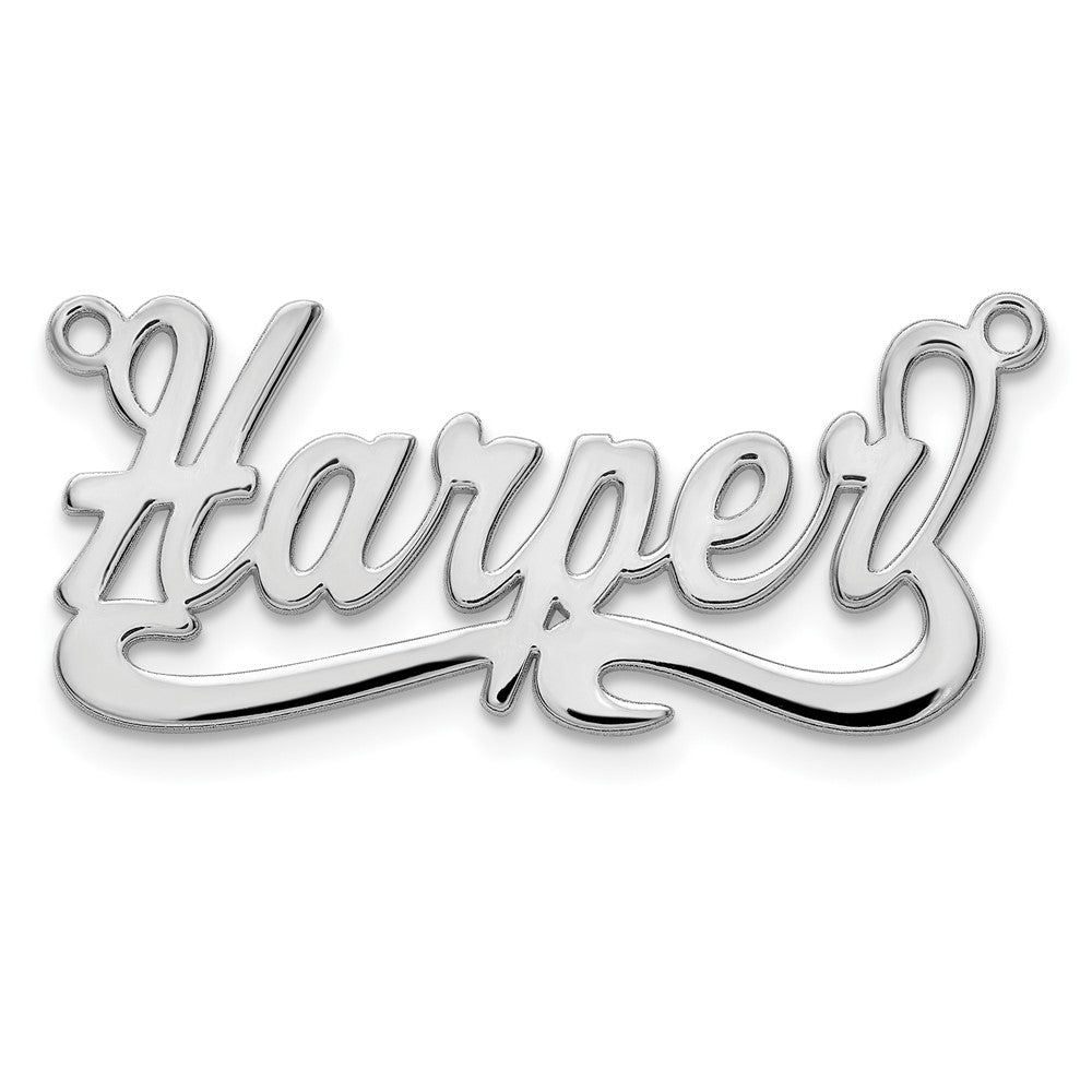 10k White Gold Polished Name Plate - 2