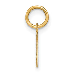 14ky Lowercase Letter W Initial Pendant