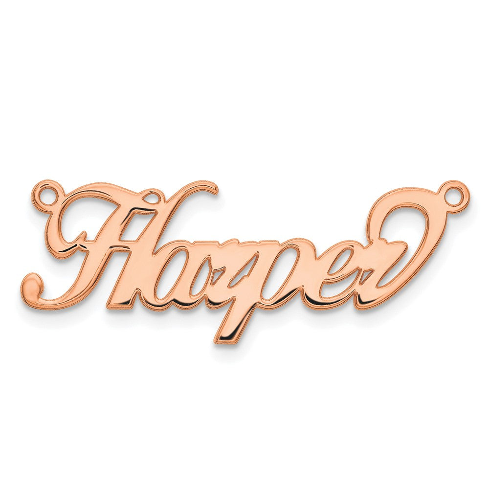 Sterling Silver/Rose-plated Name Plate - 3