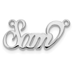 Sterling Silver/Rhodium-plated Name Plate - 2