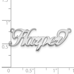Sterling Silver/Rhodium-plated Name Plate - 2