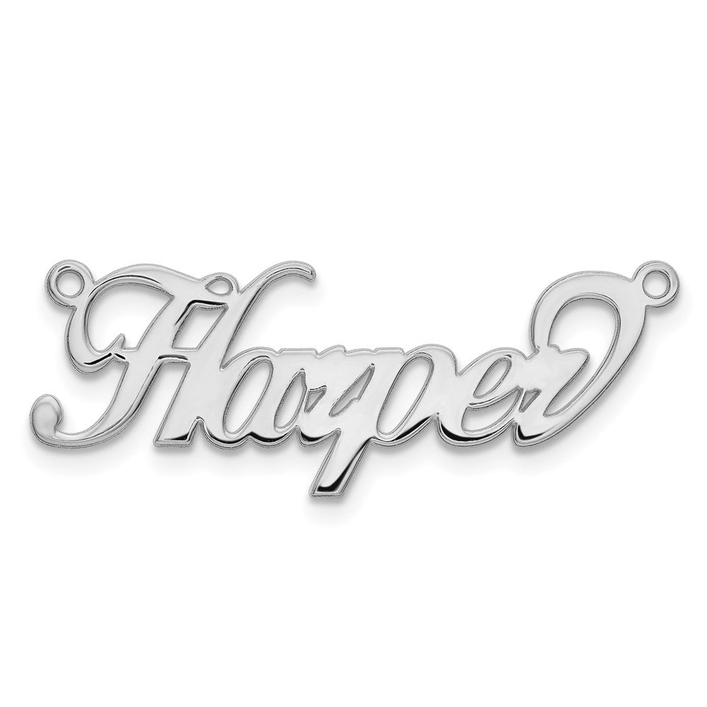 10k White Gold Name Plate - 3