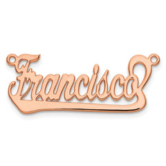 Sterling Silver/Rose-plated Underlined Name Plate - 7