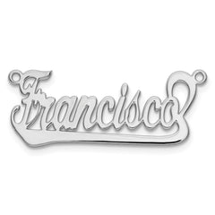 10k White Gold Underlined Name Plate