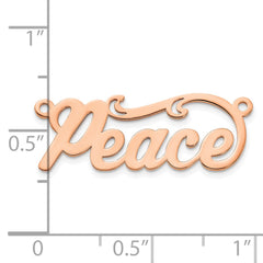 Sterling Silver/Rose-plated Polished Name Plate