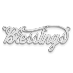 14k White Gold Polished Name Plate - 5